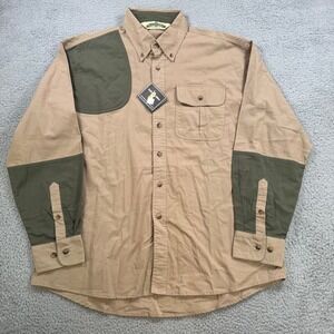 Bob Allen Men's Tan Hunting Shooting Shirt XL Long Sleeve Button Down